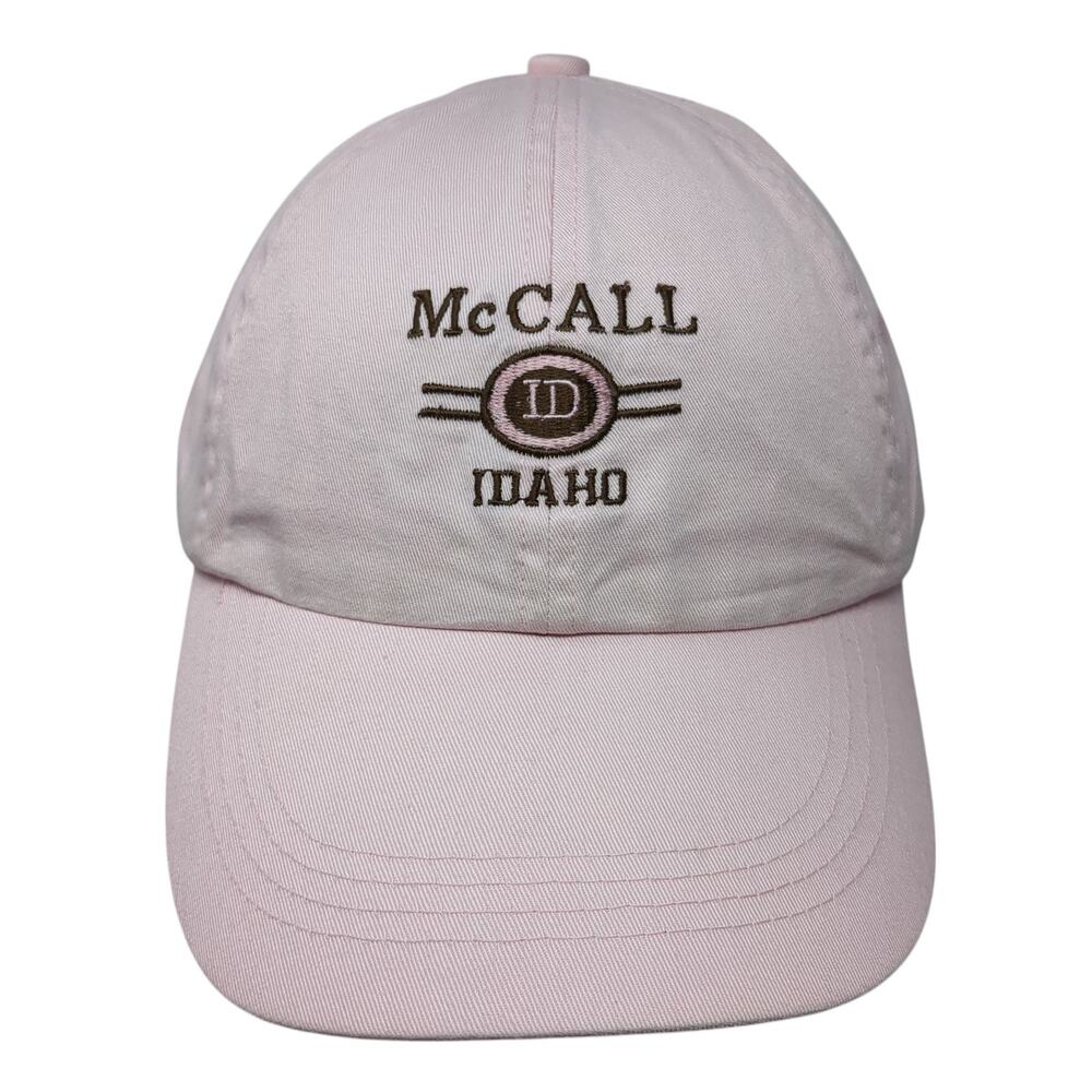 McCall Idaho Slideback Baseball Cap Pink One Size Adjustable 6 Panel Sansegal